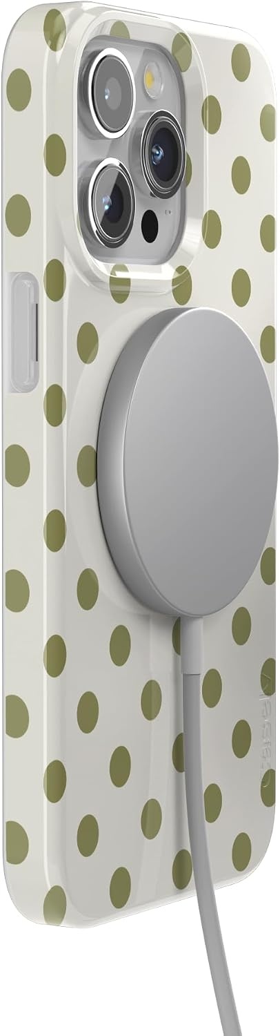 image:imageCasely iPhone 15 Pro Max Case Spotted in SoHo Green Polka Dot Compatible with MagSafe Classic Ultra Thin Design