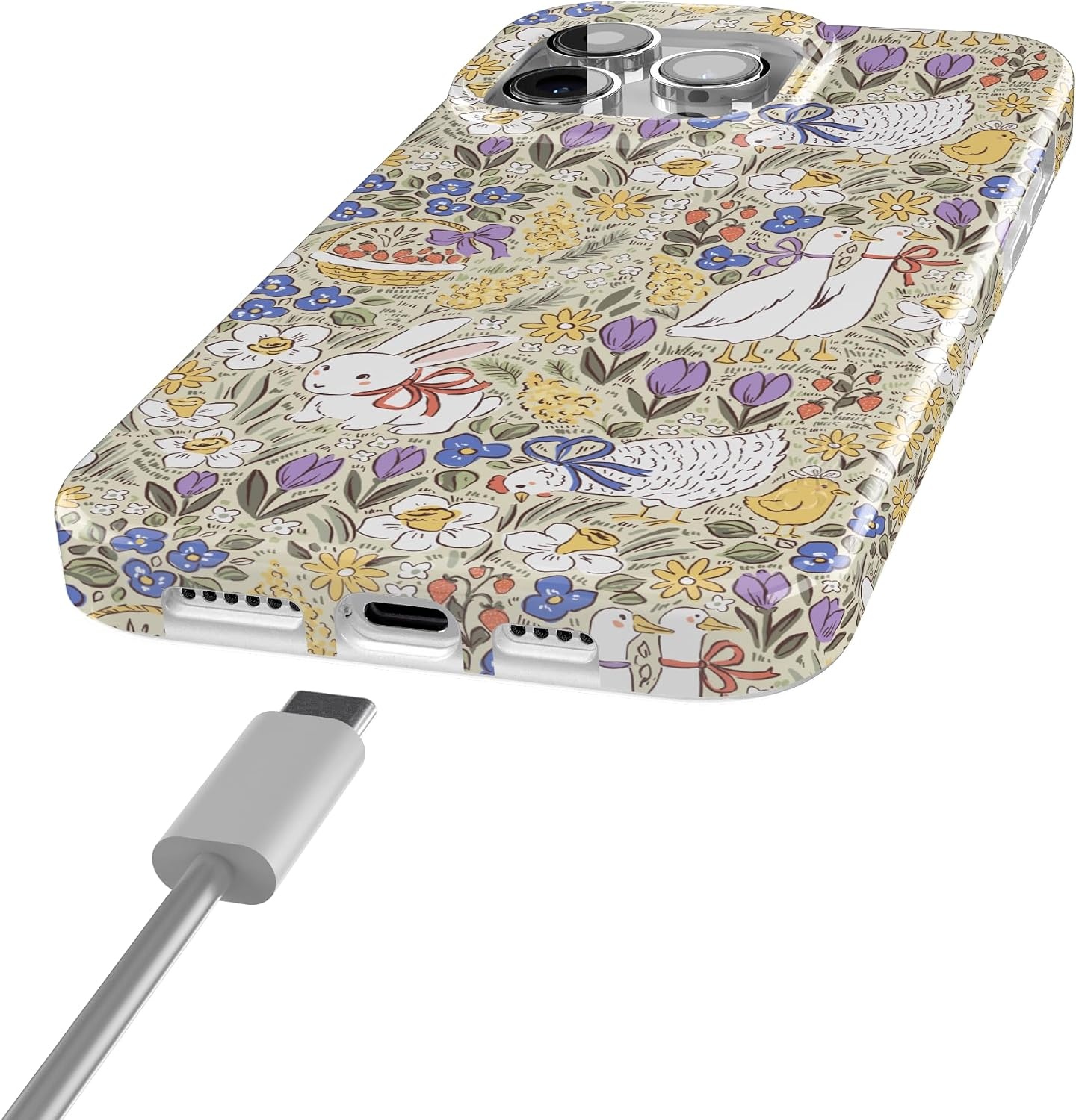 image:imageCasely iPhone 15 Pro Max Case Storybook Stroll Spring Garden Compatible with MagSafe Classic Ultra Thin Design