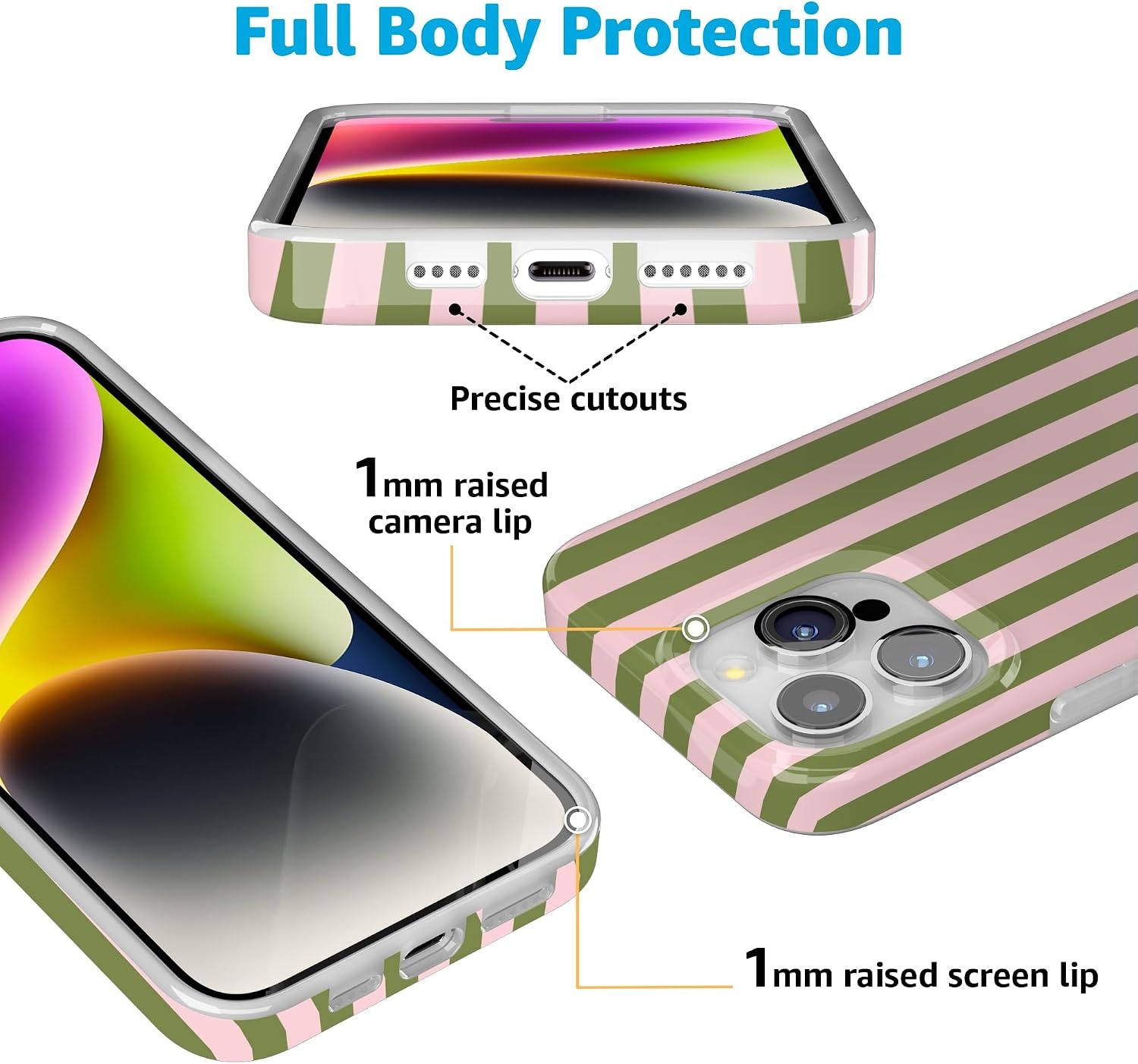image:imageCasely iPhone 15 Pro Max Case Summer Stripes Sunday Best Compatible with MagSafe Classic Ultra Thin Design