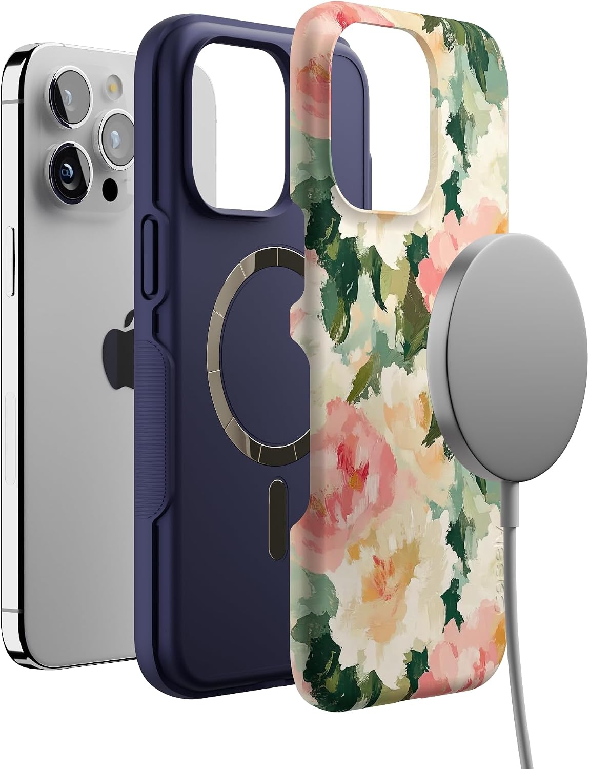 image:imageCasely iPhone 15 Pro Max Case The Garden Room Painted Petals Bold Protective Design Compatible with MagSafe