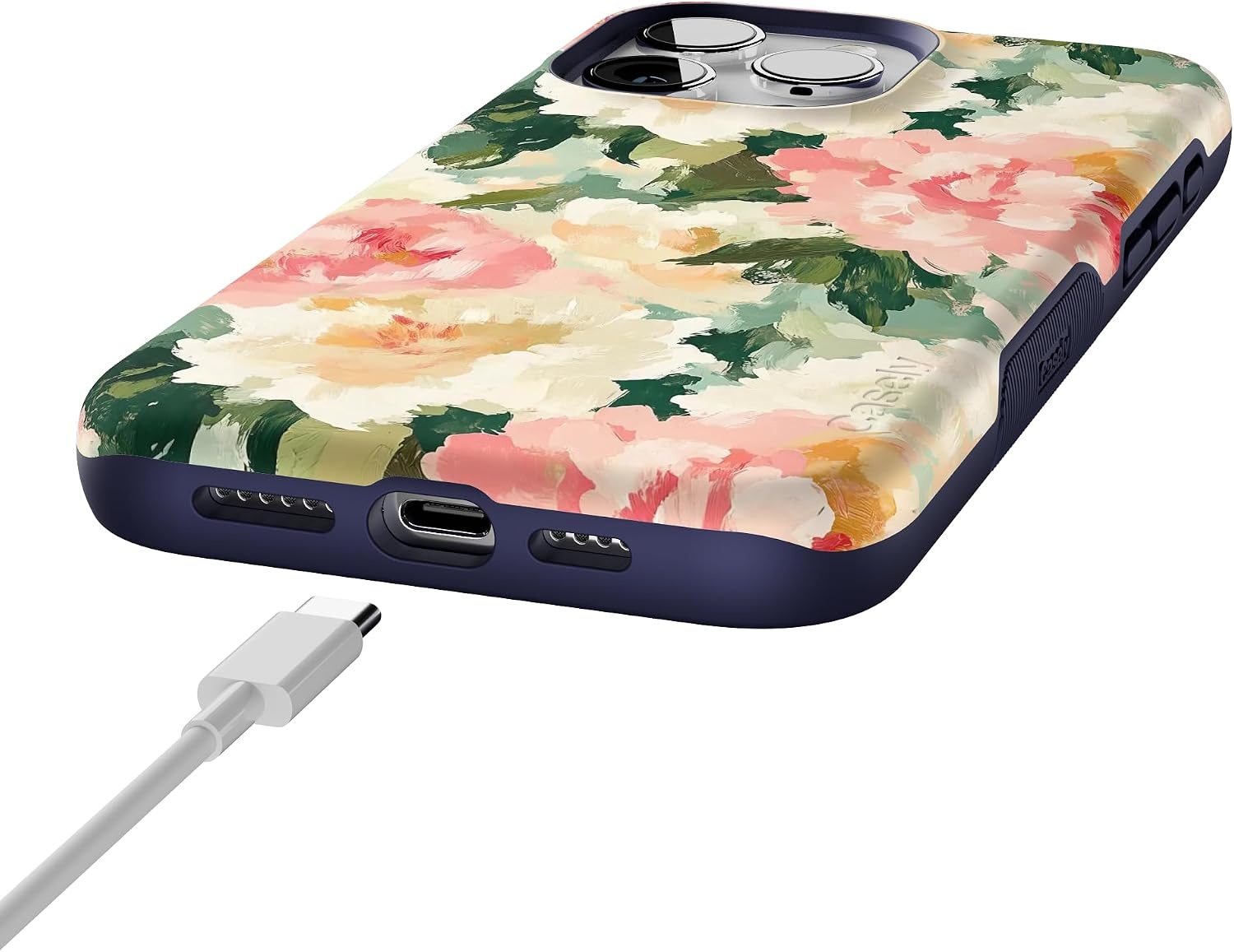 image:imageCasely iPhone 15 Pro Max Case The Garden Room Painted Petals Bold Protective Design Compatible with MagSafe