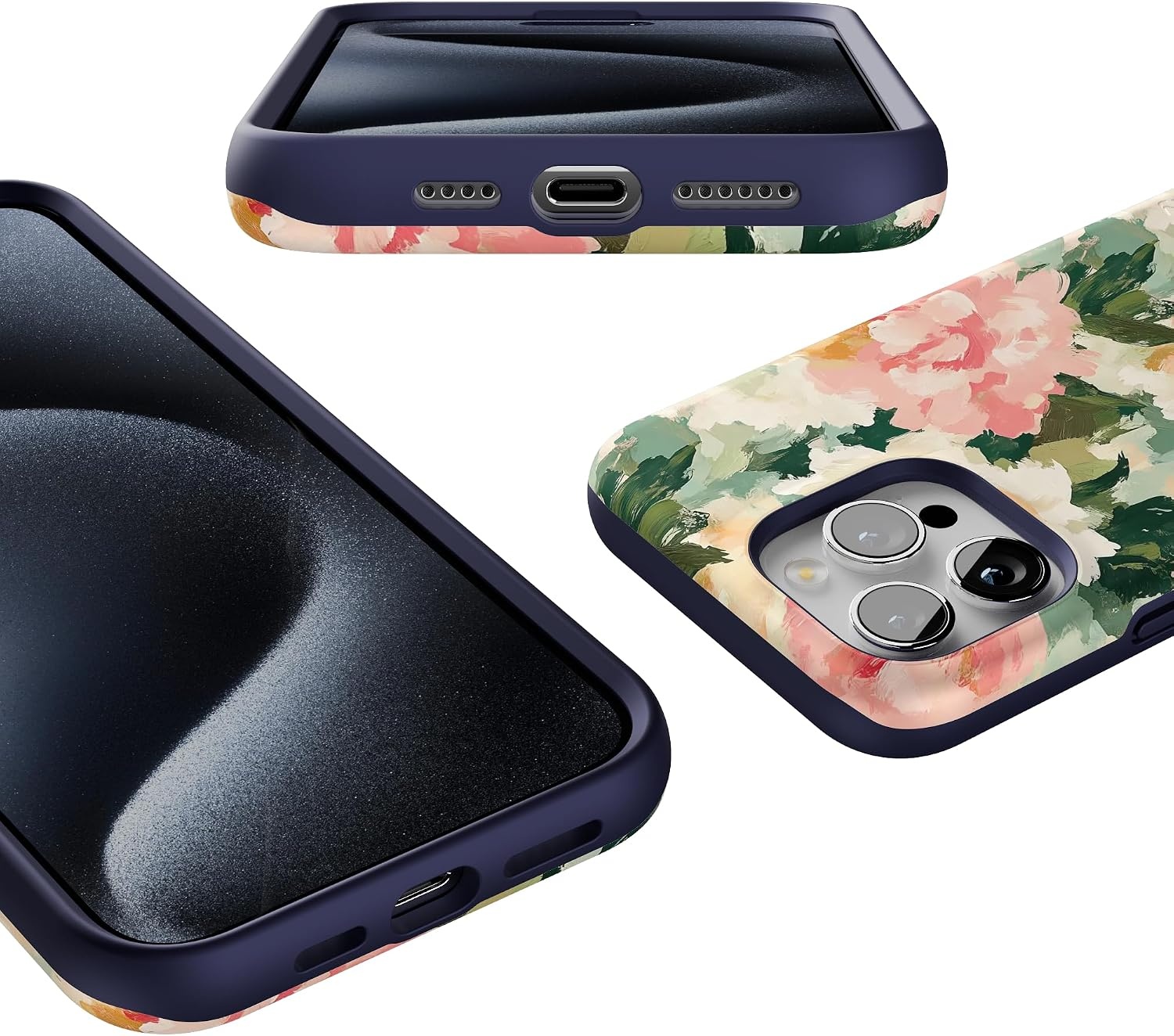 image:imageCasely iPhone 15 Pro Max Case The Garden Room Painted Petals Bold Protective Design Compatible with MagSafe