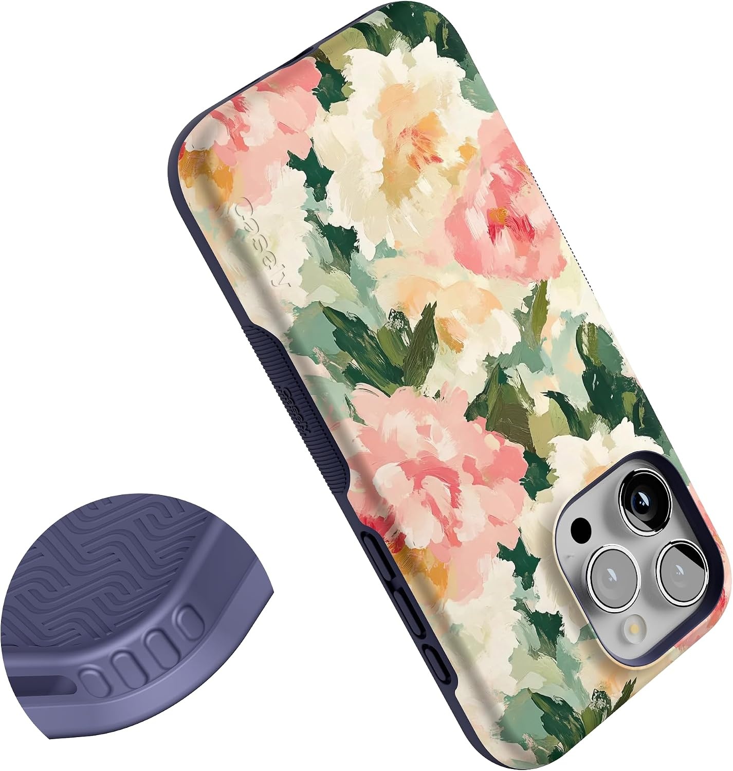 image:imageCasely iPhone 15 Pro Max Case The Garden Room Painted Petals Bold Protective Design Compatible with MagSafe