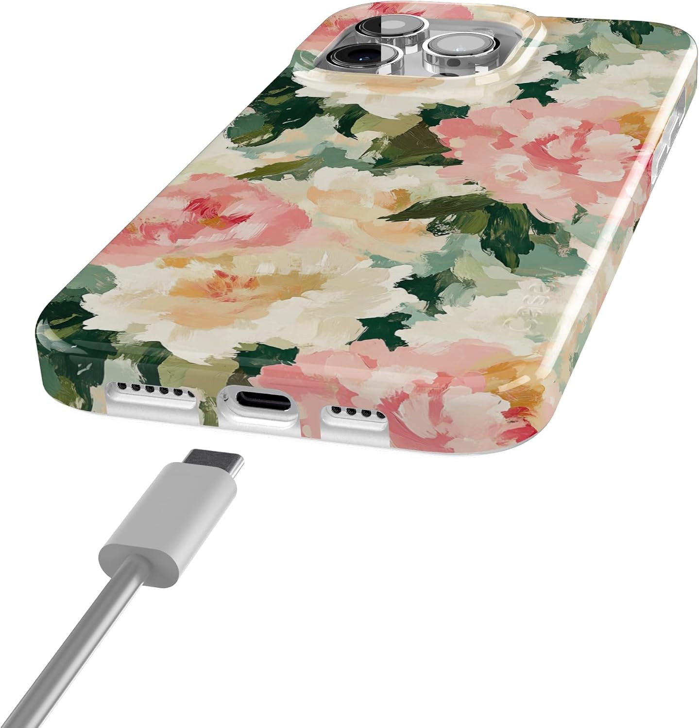 image:imageCasely iPhone 15 Pro Max Case The Garden Room Painted Petals Compatible with MagSafe Classic Ultra Thin Design