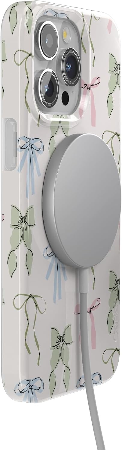 image:imageCasely iPhone 15 Pro Max Case Whimsy Girlie Pastel Bows Compatible with MagSafe Classic Ultra Thin Design