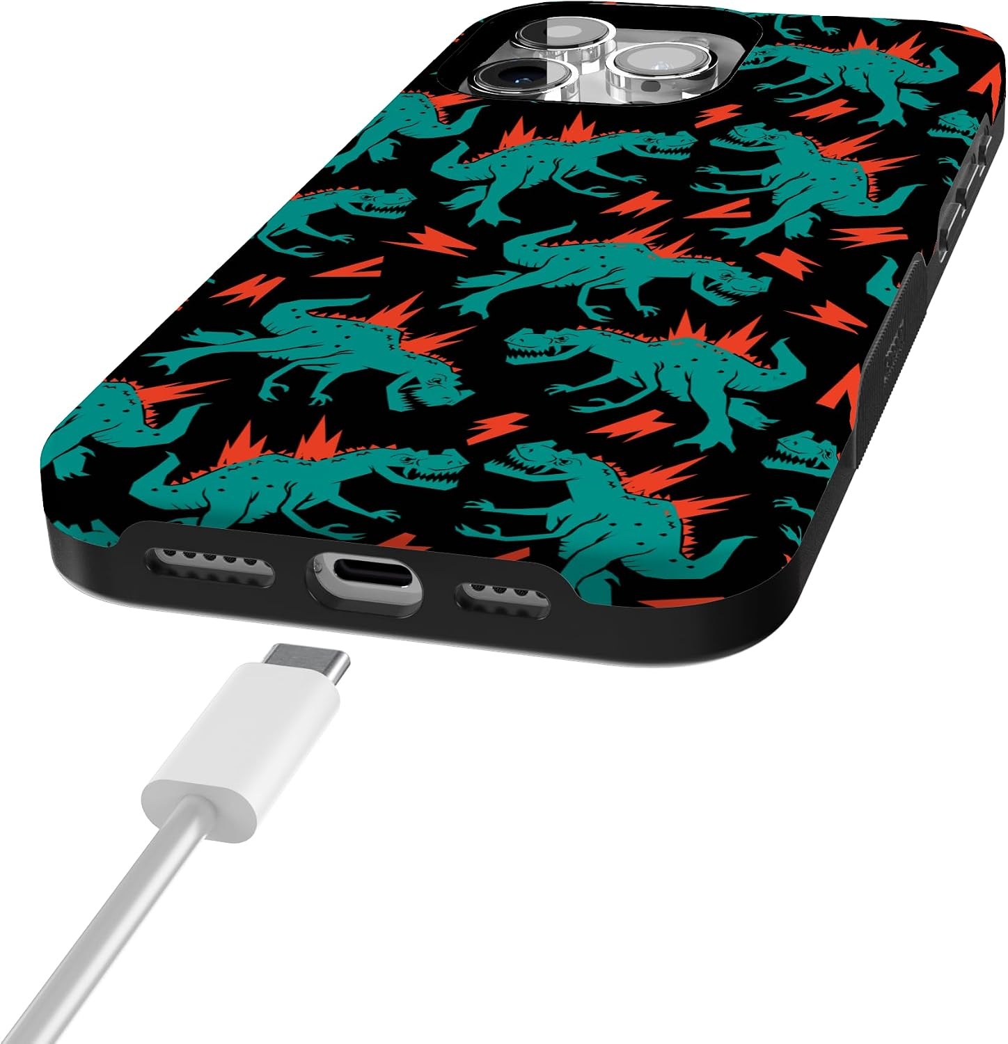 image:imageCasely iPhone 15 Pro Max Case Youre Dinomite Green Dinosaur Bold Protective Design Compatible with MagSafe