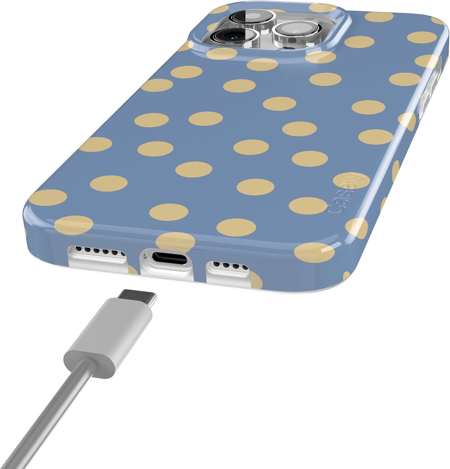 image:imageCasely iPhone 15 Pro Max Case in the Spotlight Pastel Polka Dot Compatible with MagSafe Classic Ultra Thin Design