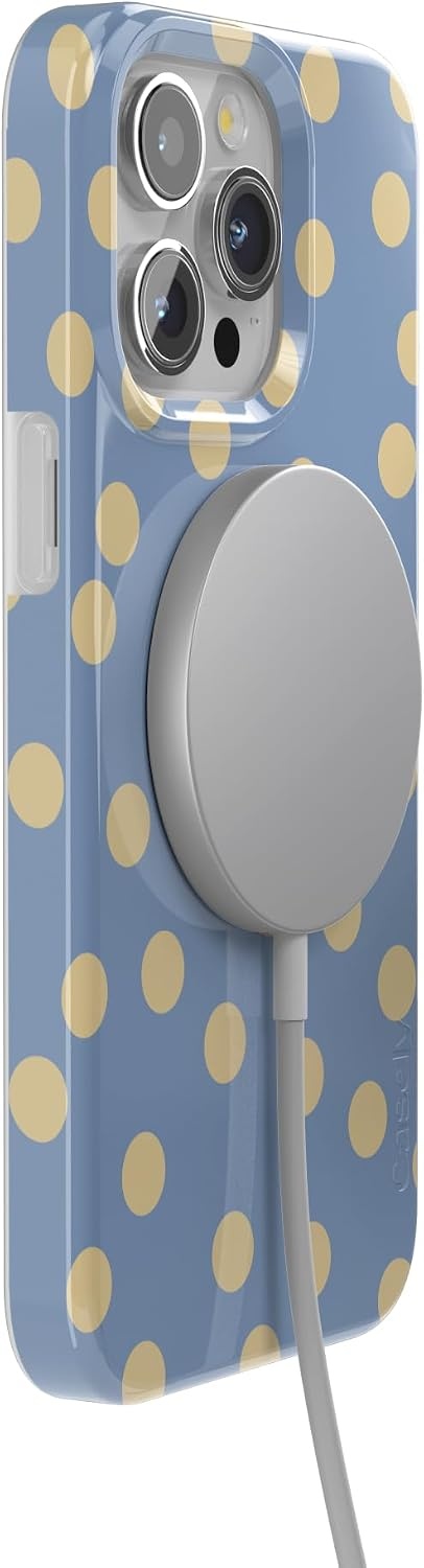 image:imageCasely iPhone 15 Pro Max Case in the Spotlight Pastel Polka Dot Compatible with MagSafe Classic Ultra Thin Design
