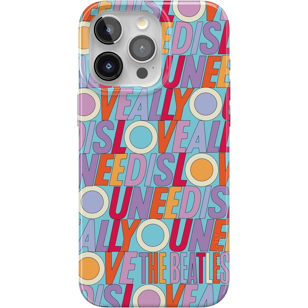 image:imageCasely iPhone 15 Pro Max Case Clear Skies Clear Shimmer Compatible with MagSafe Classic Ultra Slim DesignAll You Need Is Love Beatles