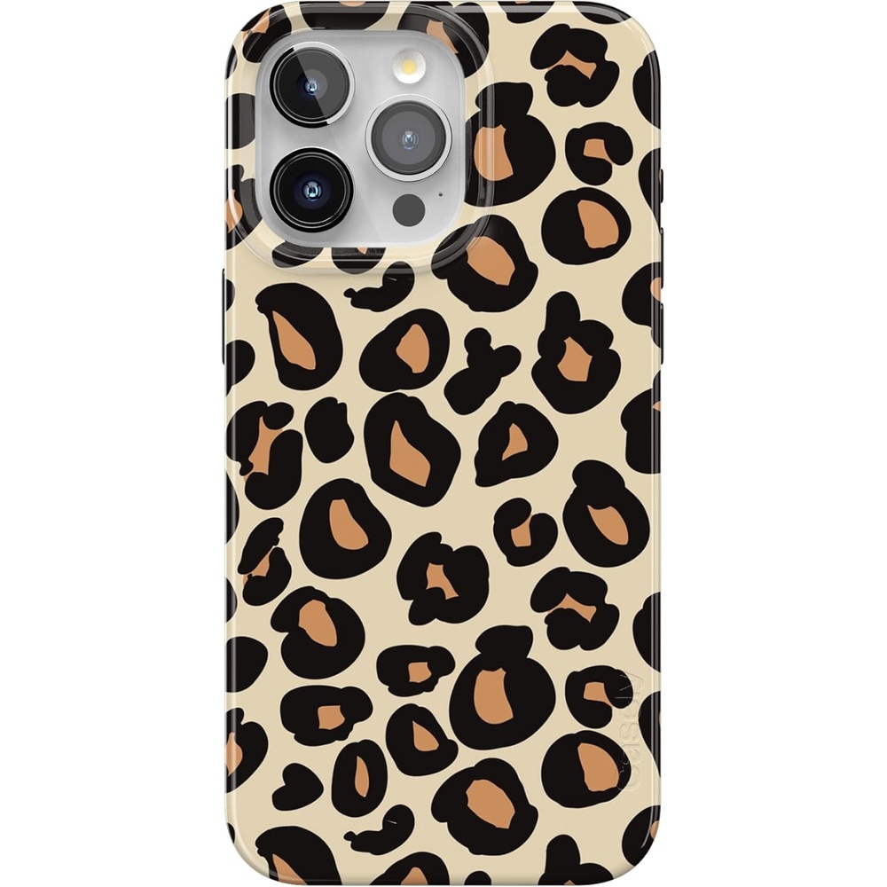 image:imageCasely iPhone 15 Pro Max Case Clear Skies Clear Shimmer Compatible with MagSafe Classic Ultra Slim DesignInto the Wild Leopard Print