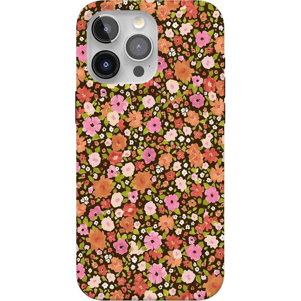 image:imageCasely iPhone 15 Pro Max Case Clear Skies Clear Shimmer Compatible with MagSafe Classic Ultra Slim DesignRustic Roses Boho Bouquet