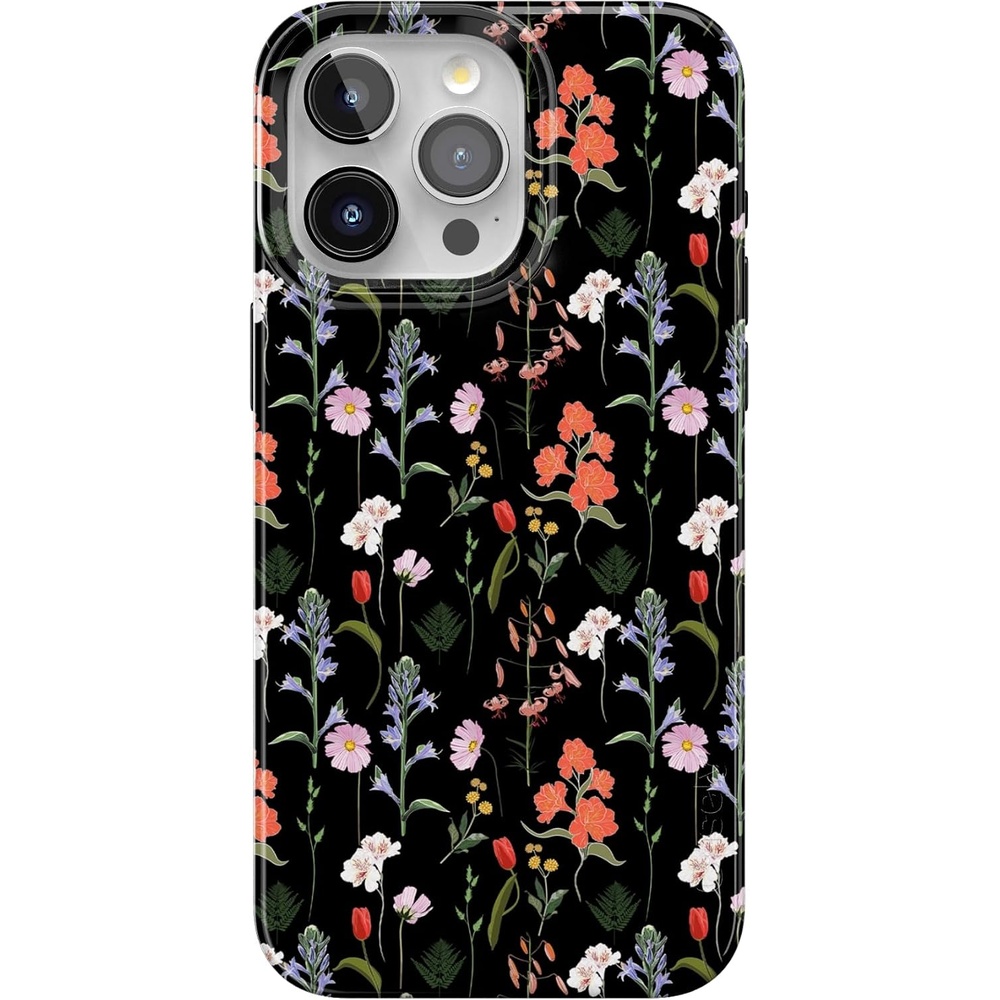 image:imageCasely iPhone 15 Pro Max Case Clear Skies Clear Shimmer Compatible with MagSafe Classic Ultra Slim DesignSecret Garden Mixed Floral