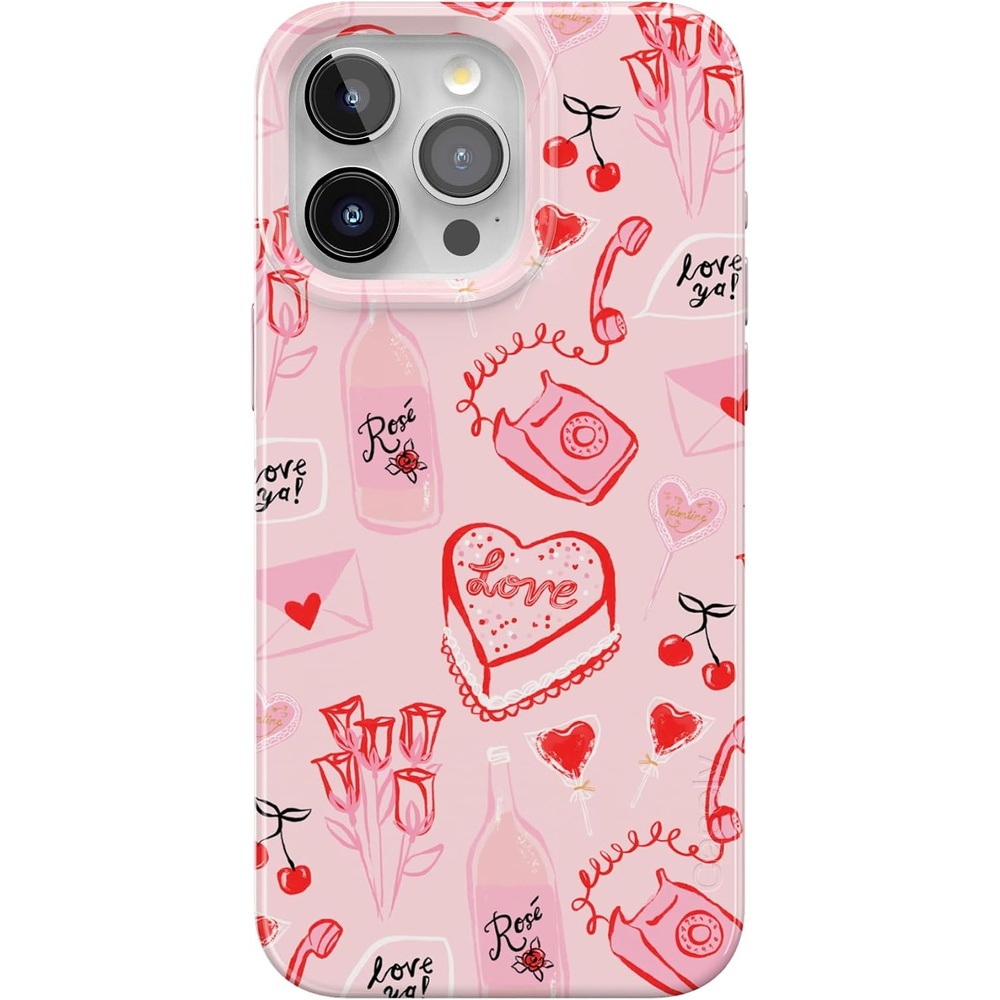 image:imageCasely iPhone 15 Pro Max Case Clear Skies Clear Shimmer Compatible with MagSafe Classic Ultra Slim DesignThats Amore Valentines