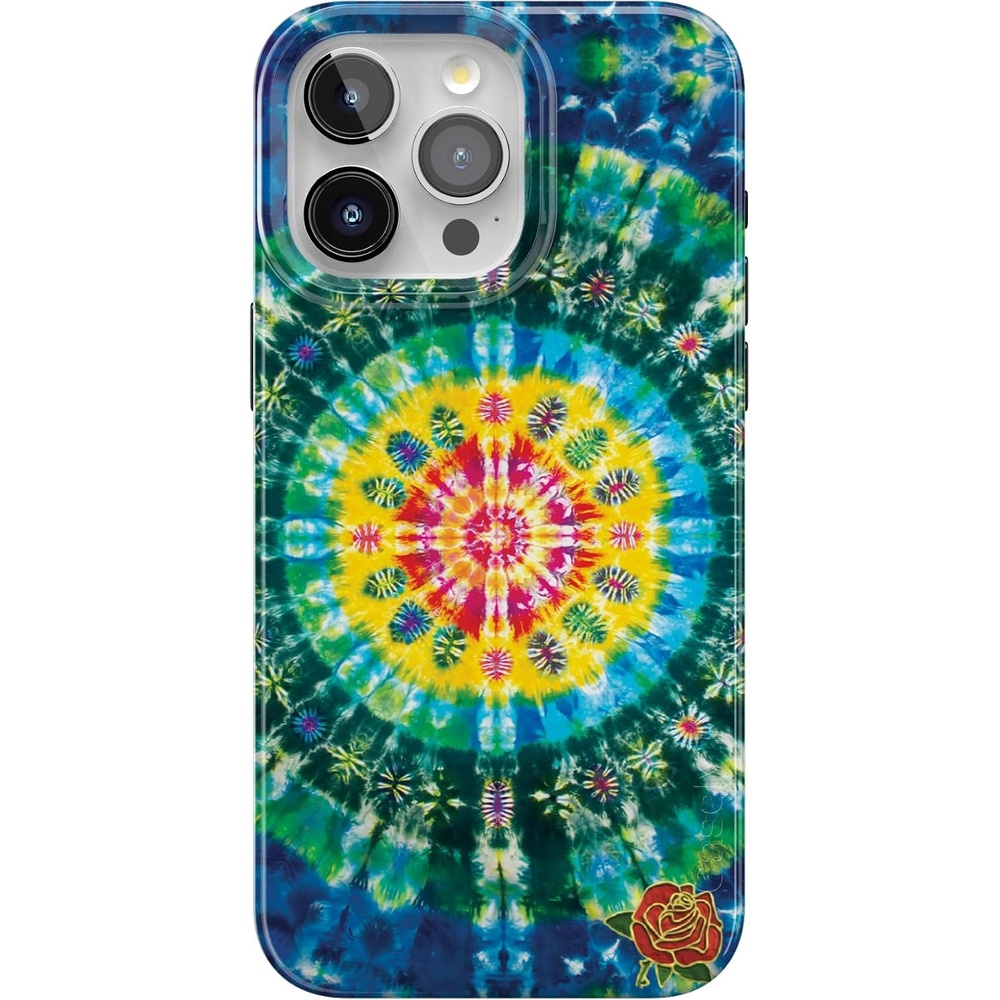 image:imageCasely iPhone 15 Pro Max Case Clear Skies Clear Shimmer Compatible with MagSafe Classic Ultra Slim DesignVeneta Tapestry Grateful Dead Tie Dye