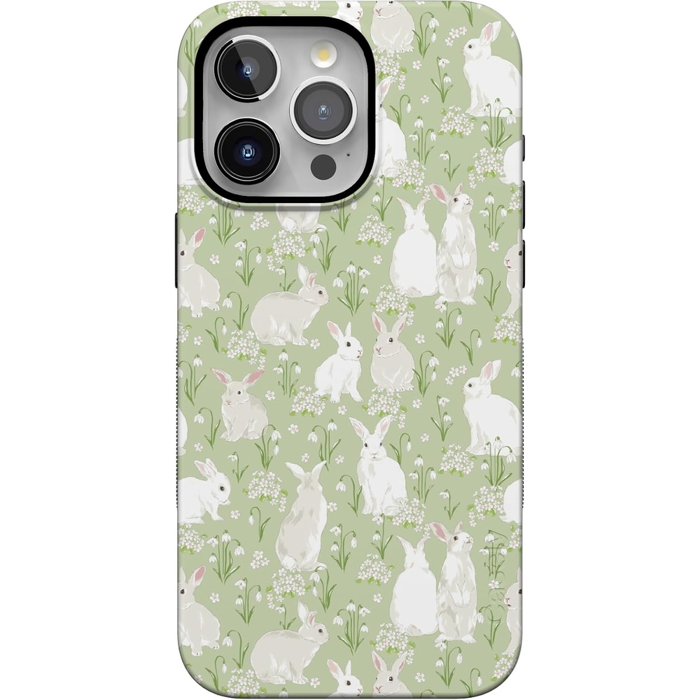 image:imageCasely iPhone 15 Pro Max Case  Hop to it  Green Bunny  Bold Protective Design  Compatible with MagSafe