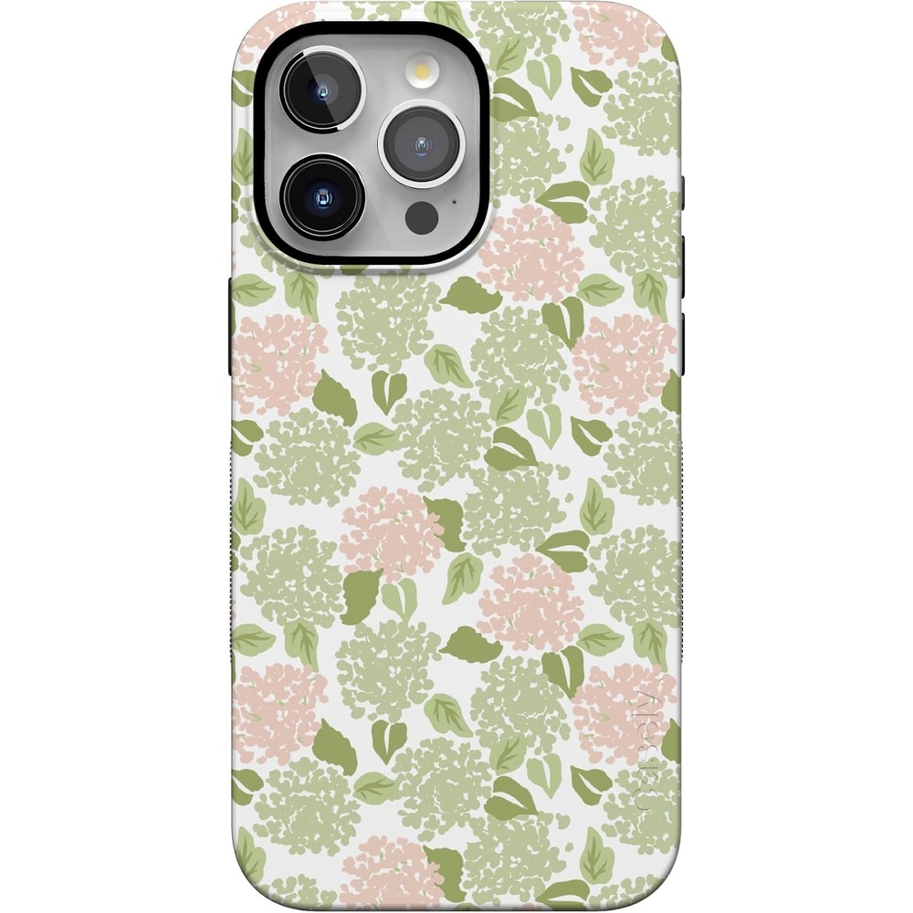 image:imageCasely iPhone 15 Pro Max Case Hydrangea Haze Floral Garden Bold Protective Design Compatible with MagSafe