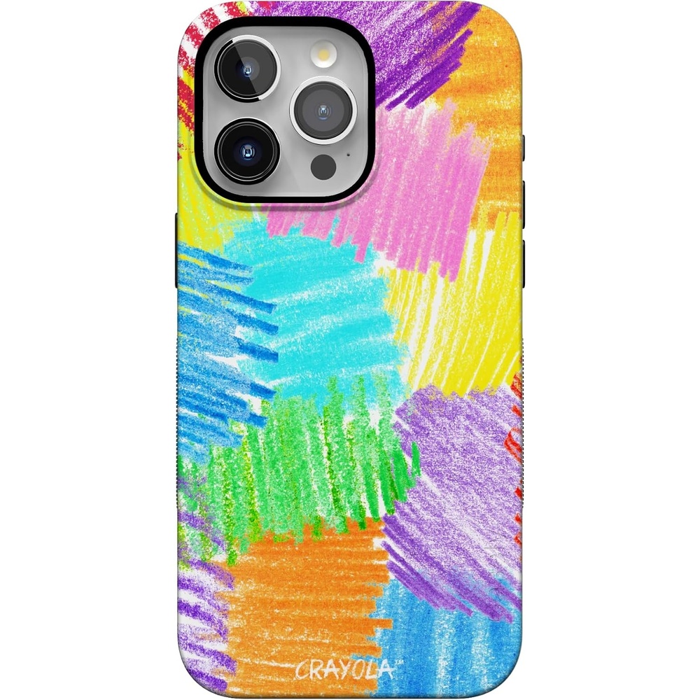 image:imageCasely iPhone 15 Pro Max Case  Scribble Me that  Crayola Rainbow Pencil  Bold Protective Design  Compatible with MagSafe