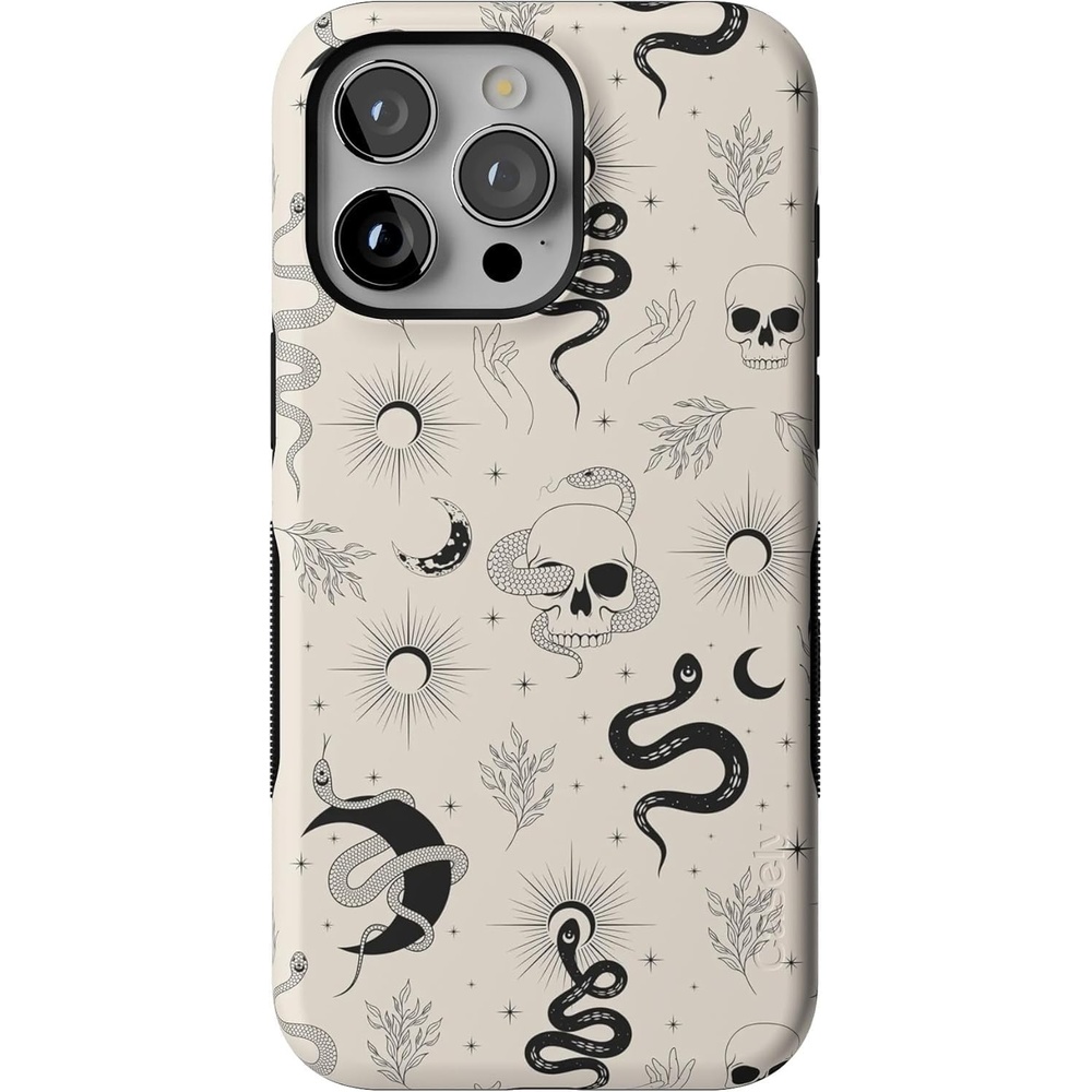 image:imageCasely iPhone 15 Pro Max Case Snakes amp Skulls No Further Explanation Bold Protective Design Compatible with MagSafe