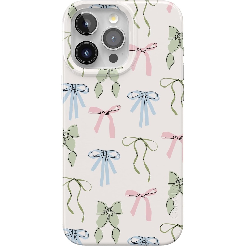 image:imageCasely iPhone 15 Pro Max Case Whimsy Girlie Pastel Bows Compatible with MagSafe Classic Ultra Thin Design