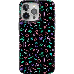 Casely iPhone 15 Pro Max Case | Clear Skies | Clear Shimmer | Compatible with MagSafe | Classic Ultra Slim Design(Always Vibing | Retro)
