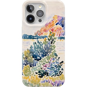 Casely iPhone 15 Pro Max Case | Clear Skies | Clear Shimmer | Compatible with MagSafe | Classic Ultra Slim Design(Calm Waters | The Met Museum)