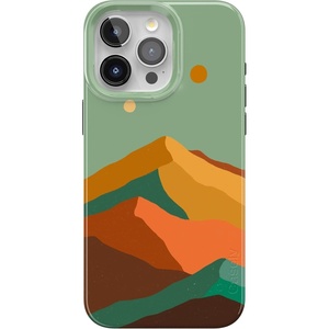 Casely iPhone 15 Pro Max Case | Clear Skies | Clear Shimmer | Compatible with MagSafe | Classic Ultra Slim Design(Endless Peaks | Colorblock Mountain)