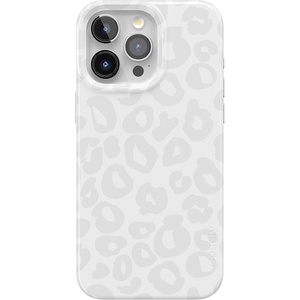 Casely iPhone 15 Pro Max Case | Clear Skies | Clear Shimmer | Compatible with MagSafe | Classic Ultra Slim Design(Into the Wild | White Snow Leopard)