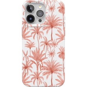 Casely iPhone 15 Pro Max Case | Clear Skies | Clear Shimmer | Compatible with MagSafe | Classic Ultra Slim Design(Perfect Paradise | Tropical Palm Tree Floral)