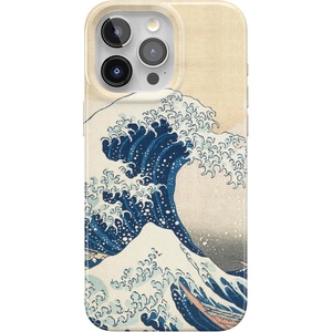 Casely iPhone 15 Pro Max Case | Clear Skies | Clear Shimmer | Compatible with MagSafe | Classic Ultra Slim Design(The Great Wave | The Met Museum)