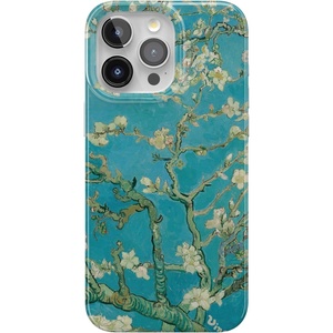 Casely iPhone 15 Pro Max Case | Clear Skies | Clear Shimmer | Compatible with MagSafe | Classic Ultra Slim Design(Van Gogh | Almond Blossom Floral)
